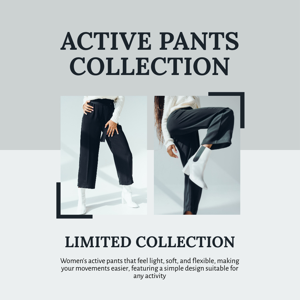 Designvorlage Women Pants Limited Collection Sale Ad für Instagram