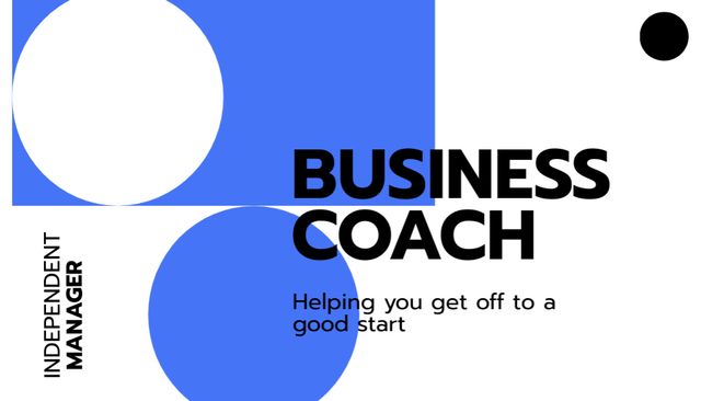 Business Coach Services Business Card USデザインテンプレート