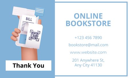 Bookstore's Retail Online Business Card 91x55mm Šablona návrhu
