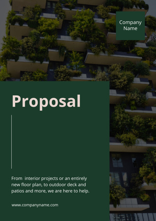 Ontwerpsjabloon van Proposal van Milieuvriendelijke bouwmaterialen voor een groenere constructie