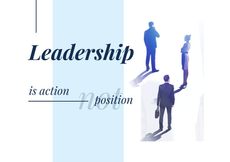 Szablon projektu Business People And Quote About Leadership Postcard A5
