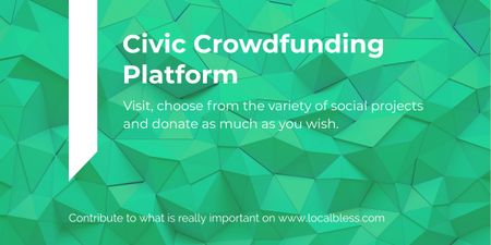 Crowdfunding platform promotion on Stone Pattern Image Design Template