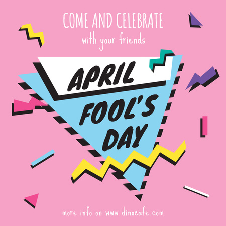April Fool's day invitation Instagram AD Πρότυπο σχεδίασης