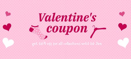 Discount on the Whole Collection for Valentine's Day Coupon 3.75x8.25in Design Template