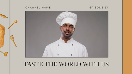 Platilla de diseño World Culinary Secrets On Couple Of Chefs` Vlog YouTube intro