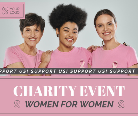 Evento de caridade para mulheres Facebook Modelo de Design