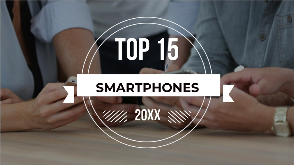 Smartphones Review People Using Phones Title 1680x945px – шаблон для дизайну