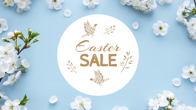 Easter Greeting with willow wreath Full HD video Design Template