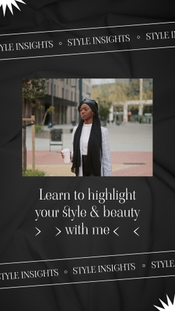 Müşterinin Stilini Öne Çıkaran Yüksek Kaliteli Stilist Hizmeti Instagram Video Story Tasarım Şablonu