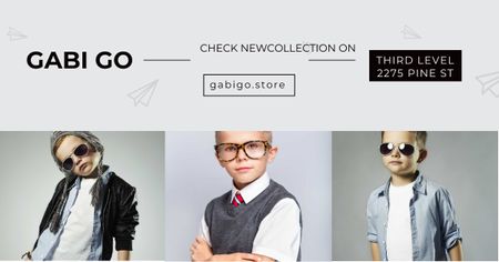 Children clothing store with Stylish Kids Facebook AD Design Template