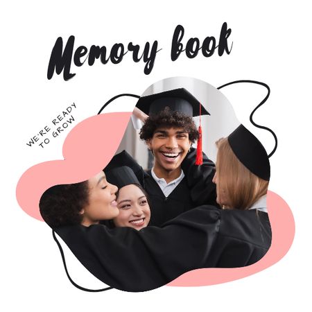 School Graduation Album with Graduators Photo Bookデザインテンプレート