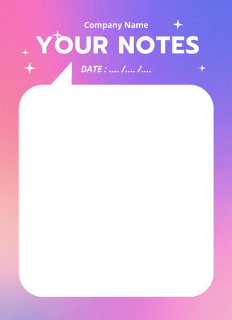 Minimal purple gradient to do list Notepad 4x5.5in Design Template