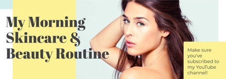 Skincare Routine Tips Woman with Glowing Skin Tumblr Design Template