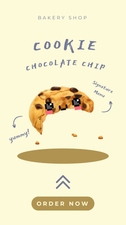 Chocolate Drops Cookies Instagram Video Story Design Template