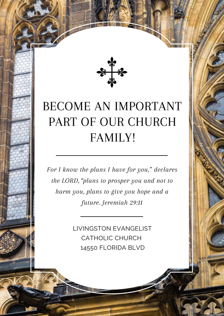 Evangelist Catholic Church Poster Design Template