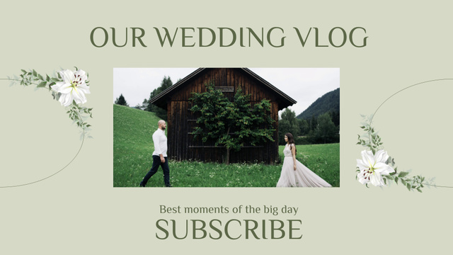 Wedding Vlog With Groom And Bride Promotion YouTube intro – шаблон для дизайну