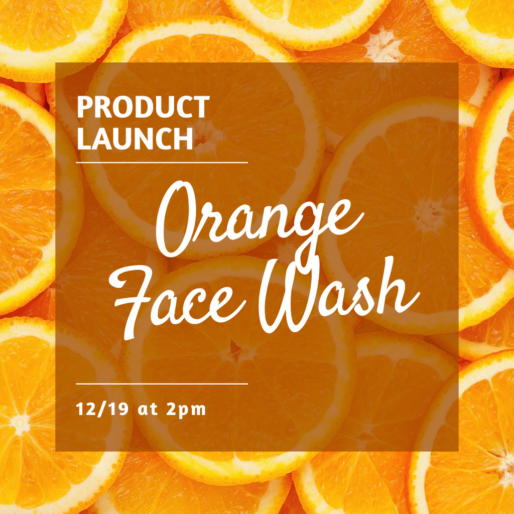 Designvorlage Orange Face Wash Offer für Instagram