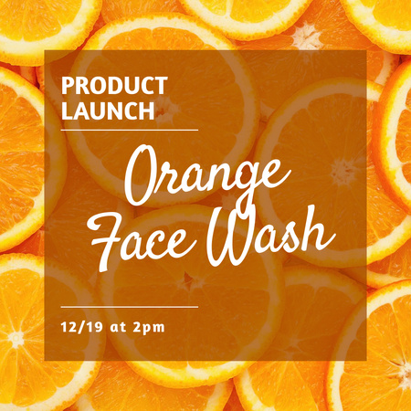 Szablon projektu pomarańczowa oferta mycia twarzy Instagram