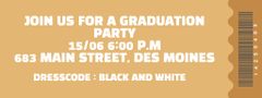 Graduation Party Announcement with Mortarboard