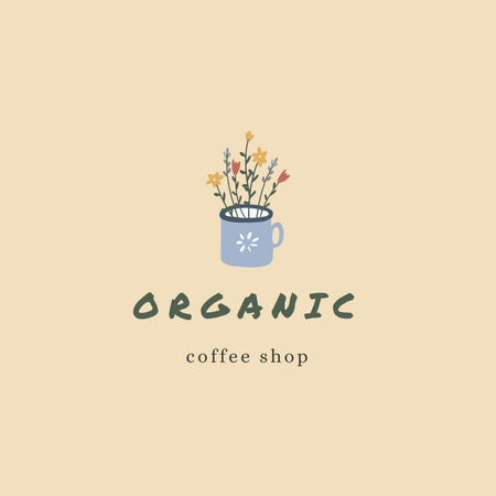 Modèle de visuel café bio - Logo