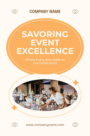 Catering Services for Events Pinterest Design Template