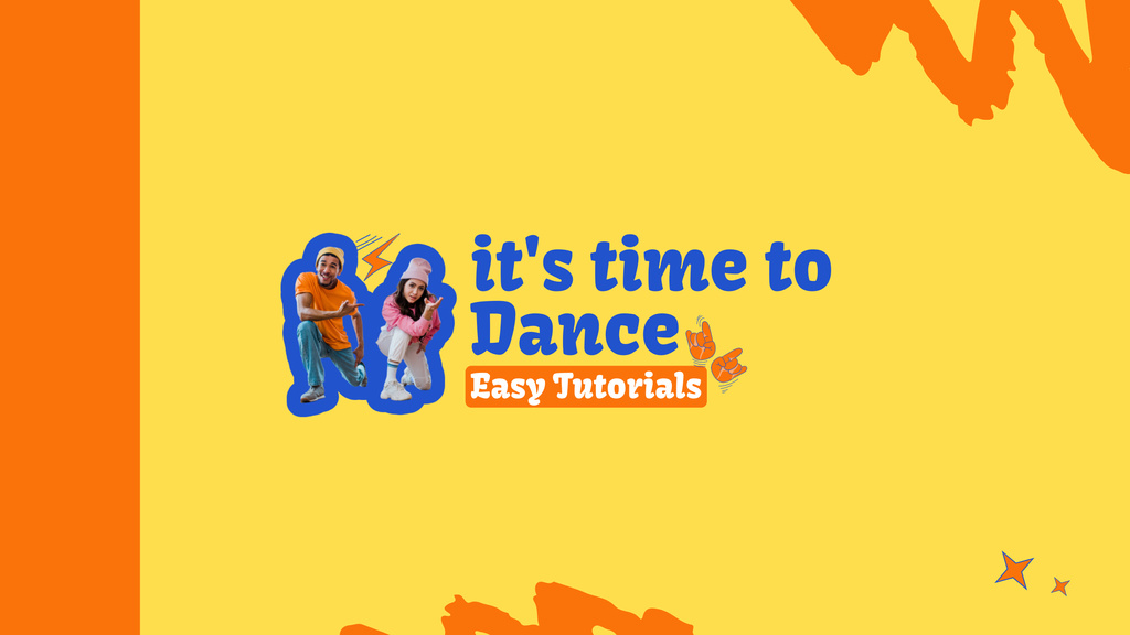 Ontwerpsjabloon van Youtube van Ad of Easy Tutorials for Dancing