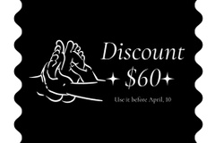 Foot Spa Treatment Advertisement on Black