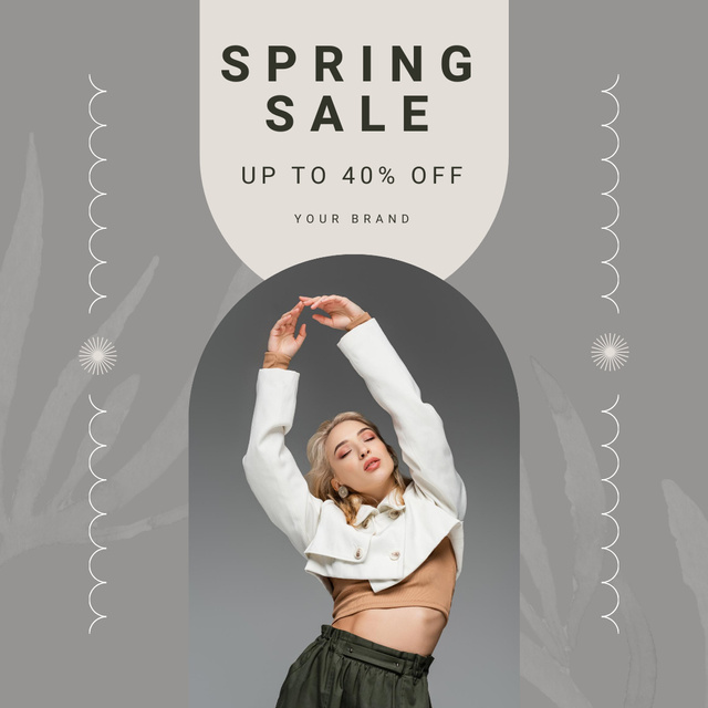 Spring Collection Discount Announcement for Women Instagram Πρότυπο σχεδίασης