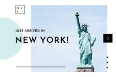 Travel Ad with Liberty Statue In New York
