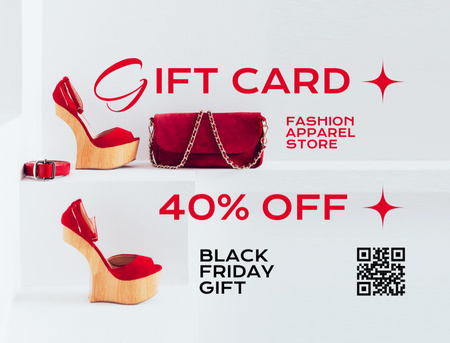 Fashion Sale on Black Friday Postcard 4.2x5.5in Design Template
