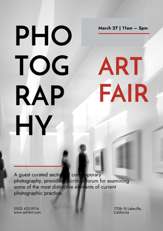 Art Photography Fair Announcement Poster Design Template