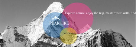 Hike Trip Announcement Scenic Mountains Peaks Tumblr Design Template