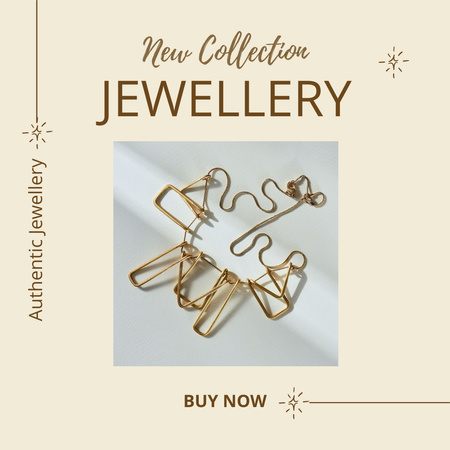 New Jewelry Collection Ad  Instagram tervezősablon
