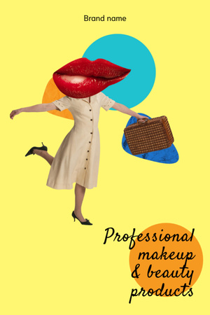 Ontwerpsjabloon van Postcard 4x6in Vertical van Professional Makeup Products Sale Offer