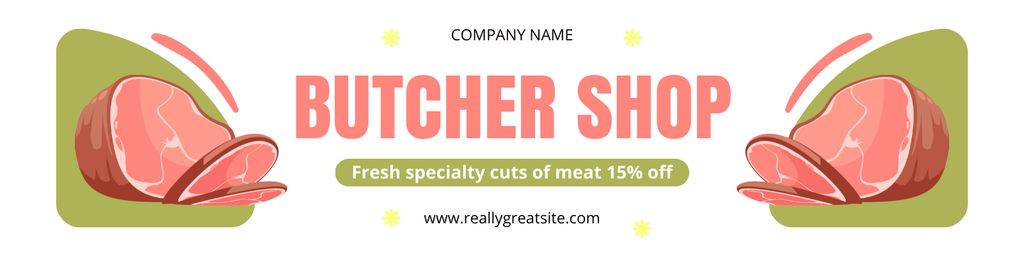 Template di design Handpicked Butcher's Meats Twitter