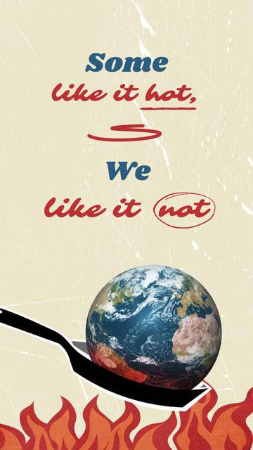 Plantilla de diseño de Eco Concept with Earth on Skillet Instagram Story 