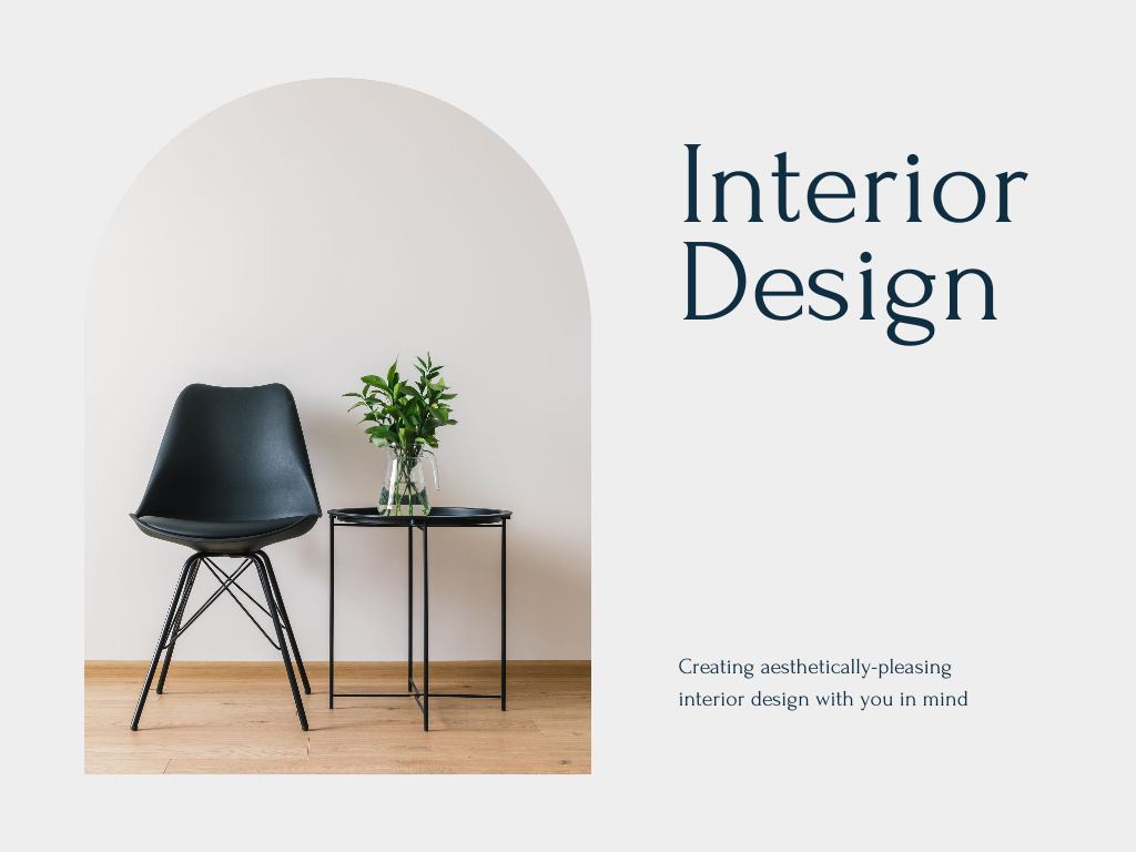 Ontwerpsjabloon van Presentation van Interior Design Creation