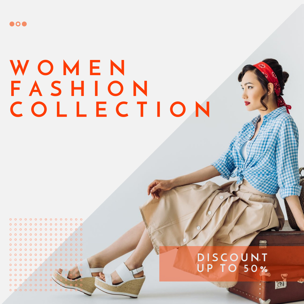 Ad of Women Fashion Collection Instagram Design Template