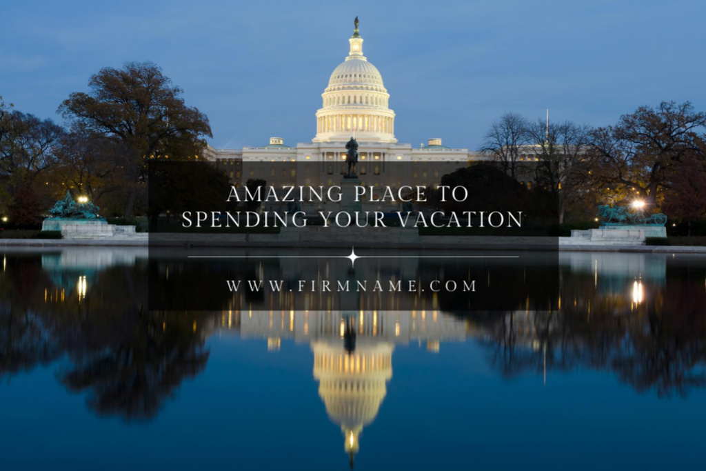 Lovely Tour For Vacation With Amazing Place Postcard 4x6in – шаблон для дизайну