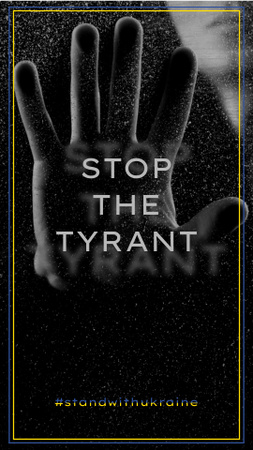 Stop the Tyrant. Stand With Ukraine Instagram Story Design Template