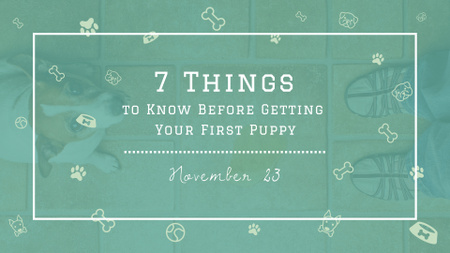 Tips for Dog owner with cute Puppy FB event cover tervezősablon