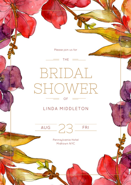bridal shower Poster Design Template