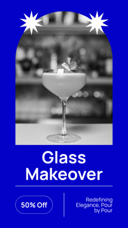 Designvorlage Glaswaren-Makeover zum halben Preis für Instagram Video Story