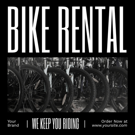 Bike Rental Services Instagram Design Template