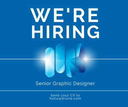 Designvorlage Graphic Designer Vacancy Ads für Facebook