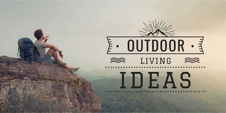 Template di design Man travelling outdoors Image