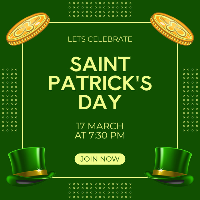 Designvorlage St. Patrick's Day Celebration Ad für Instagram