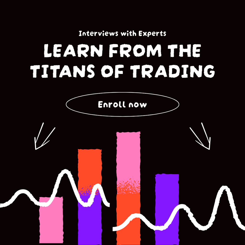 Platilla de diseño Educational Information for Beginners from Titans of Stock Trading Instagram AD