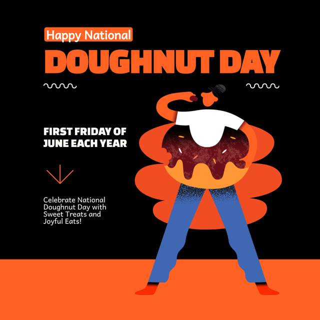 Designvorlage Doughnut Day Special Promo für Instagram