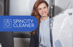 Laundry Service Offer with Beautiful Young Woman